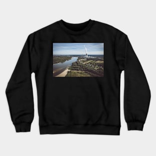 Power station under moody cloudy sky Crewneck Sweatshirt